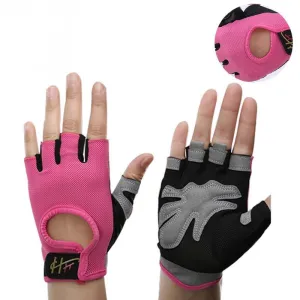 1 Pair Anti-skid Half Finger Gym Gloves Sports Body Building Men Women Dumbbell Fitness Exercise Weight Lifting Training Gloves