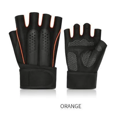 1 pair  Half Finger Anti Slip Weightlifting Gloves unisex Breathable Gym Dumbbell  Fitness Cycling Gloves Sport Training Gloves
