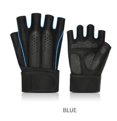 1 pair  Half Finger Anti Slip Weightlifting Gloves unisex Breathable Gym Dumbbell  Fitness Cycling Gloves Sport Training Gloves