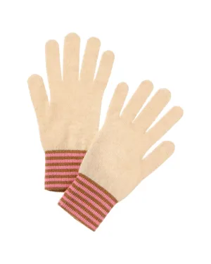 Brodie Cashmere Contrast Plaited Cashmere Gloves