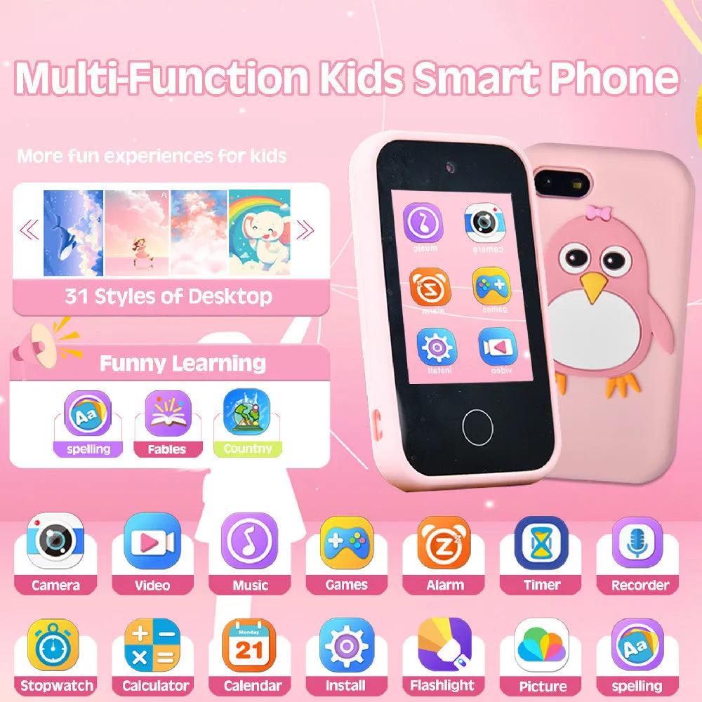 Children's Smart Touch Mobile Phone | Silicone Penguin Toy