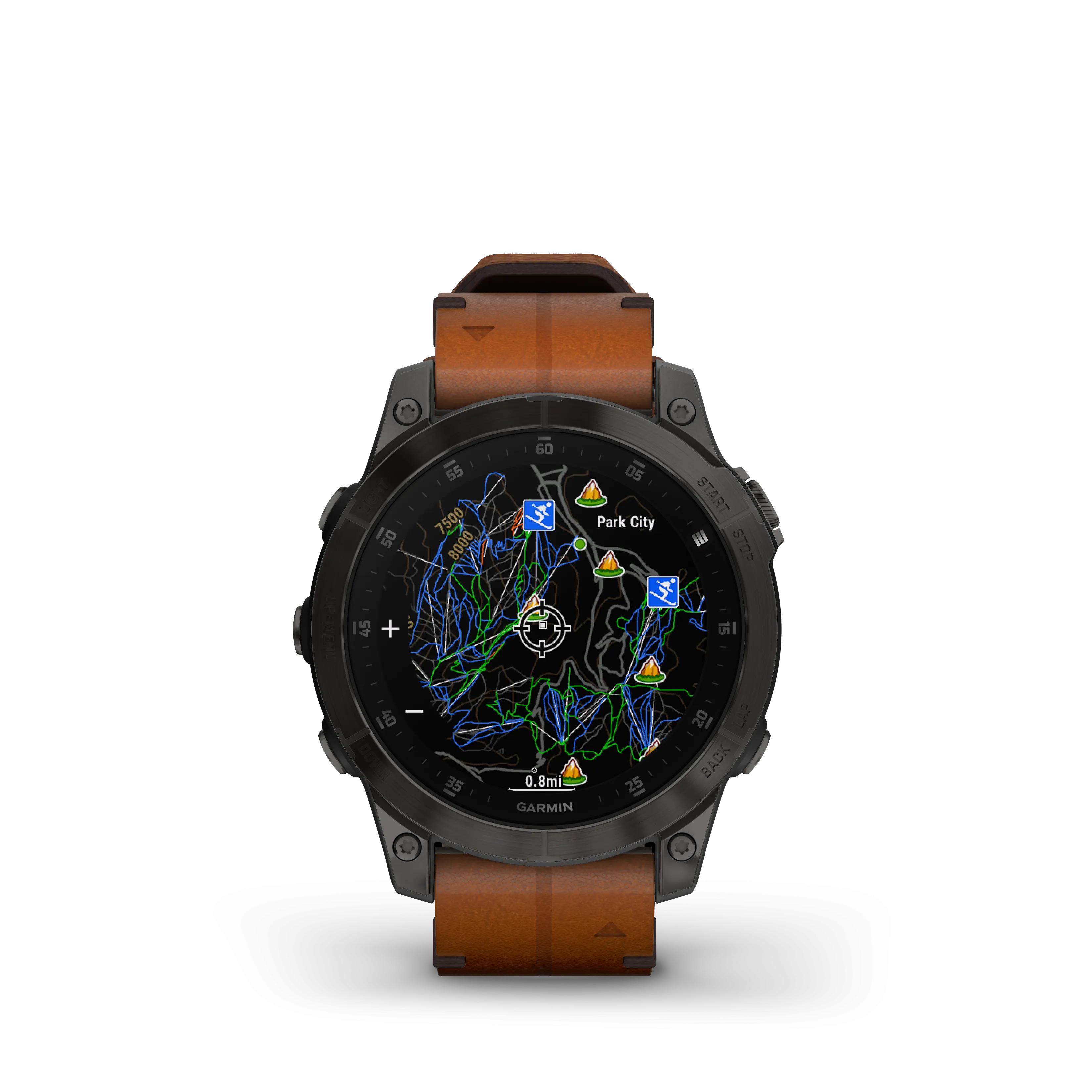 Epix Gen 2 Smart Watch, 47mm - Black/Chestnut - 010-02582-30