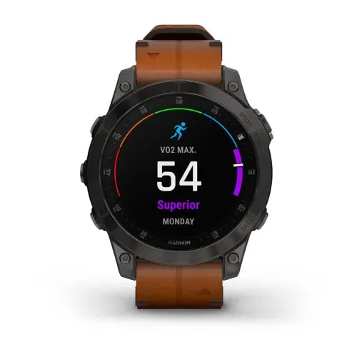 Epix Gen 2 Smart Watch, 47mm - Black/Chestnut - 010-02582-30