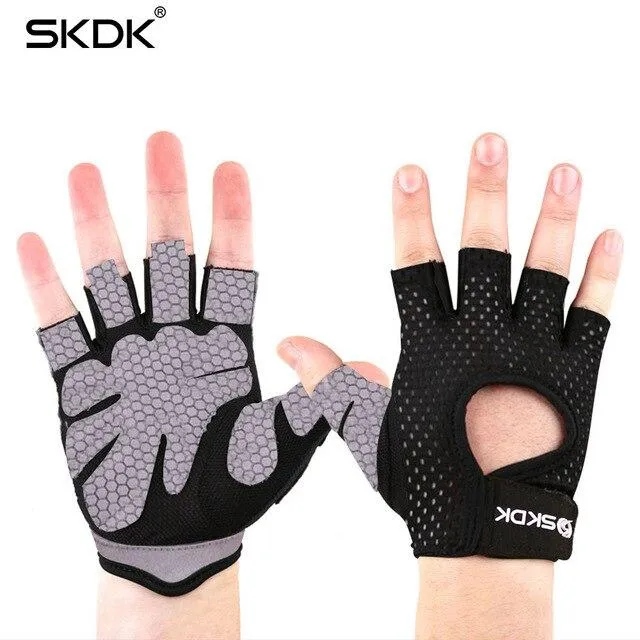 Gym Fitness Gloves Neutral Elastic Dumbbell Crossfit Weight Lifting Gloves Men Body Building Breathable Sports Workout Gloves