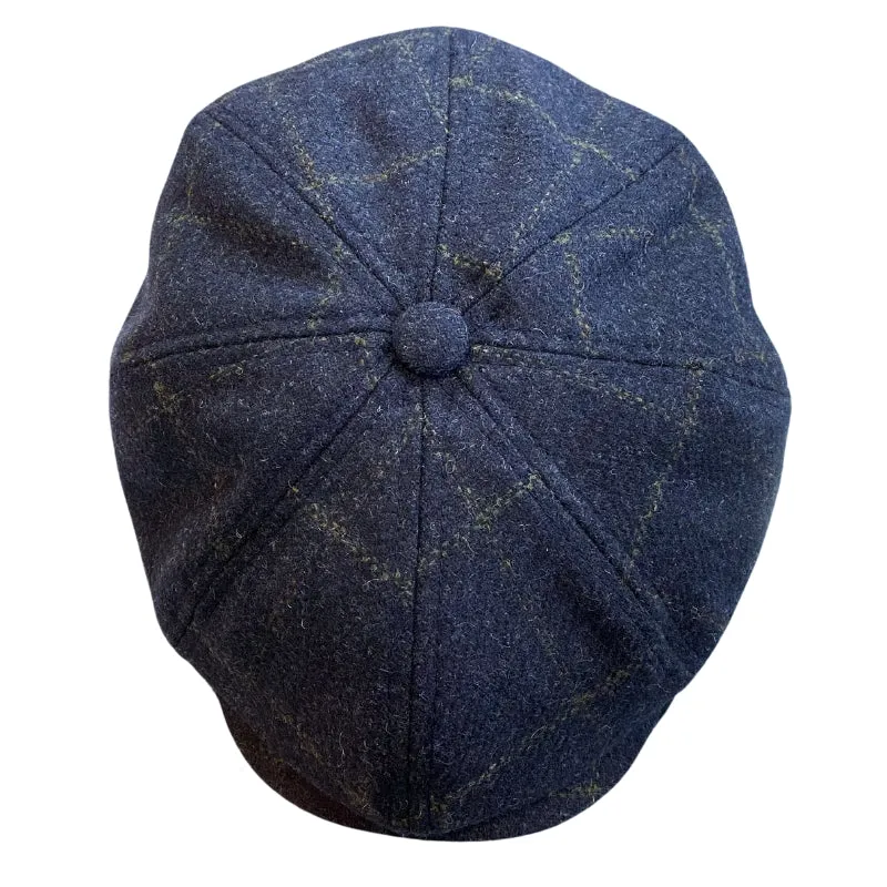 Harris Tweed Newsboy - Navy