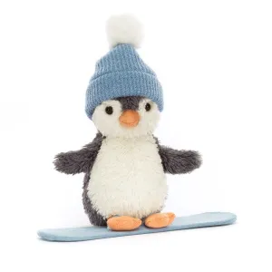 Jellycat Soft Toy Peanut Penguin Snowboarding