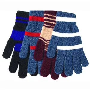 Ladies Striped Magic Gloves pair
