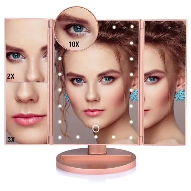 Mini Hollywood Mirror With Touchscreen & 10x Zoom