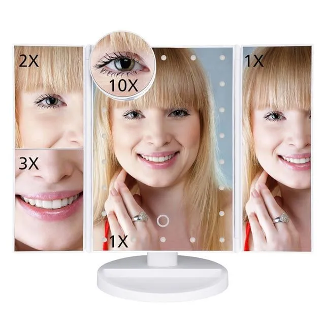 Mini Hollywood Mirror With Touchscreen & 10x Zoom