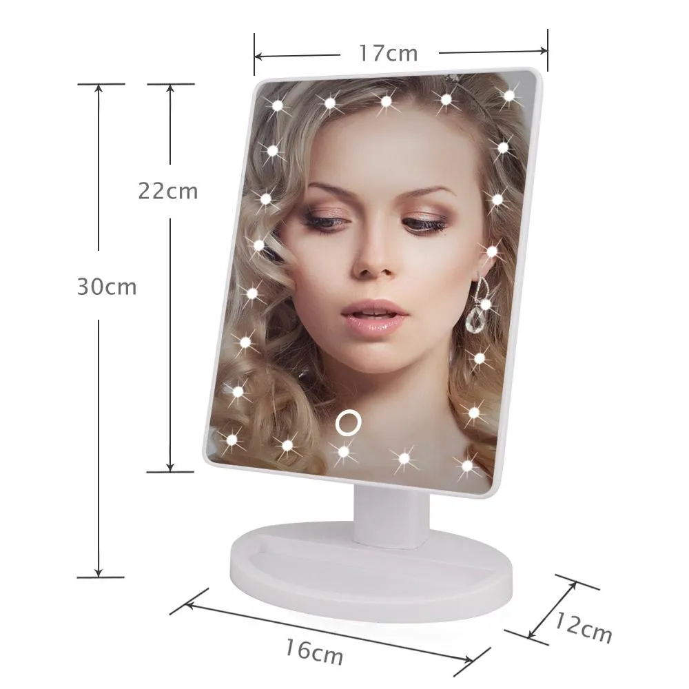 Mini Hollywood Mirror With Touchscreen & 10x Zoom
