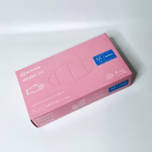Nitrile powder-free gloves Nitrylex Mercator size M (Pink)