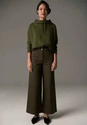 Pol Clothing Beech Drawcord Knit Khaki
