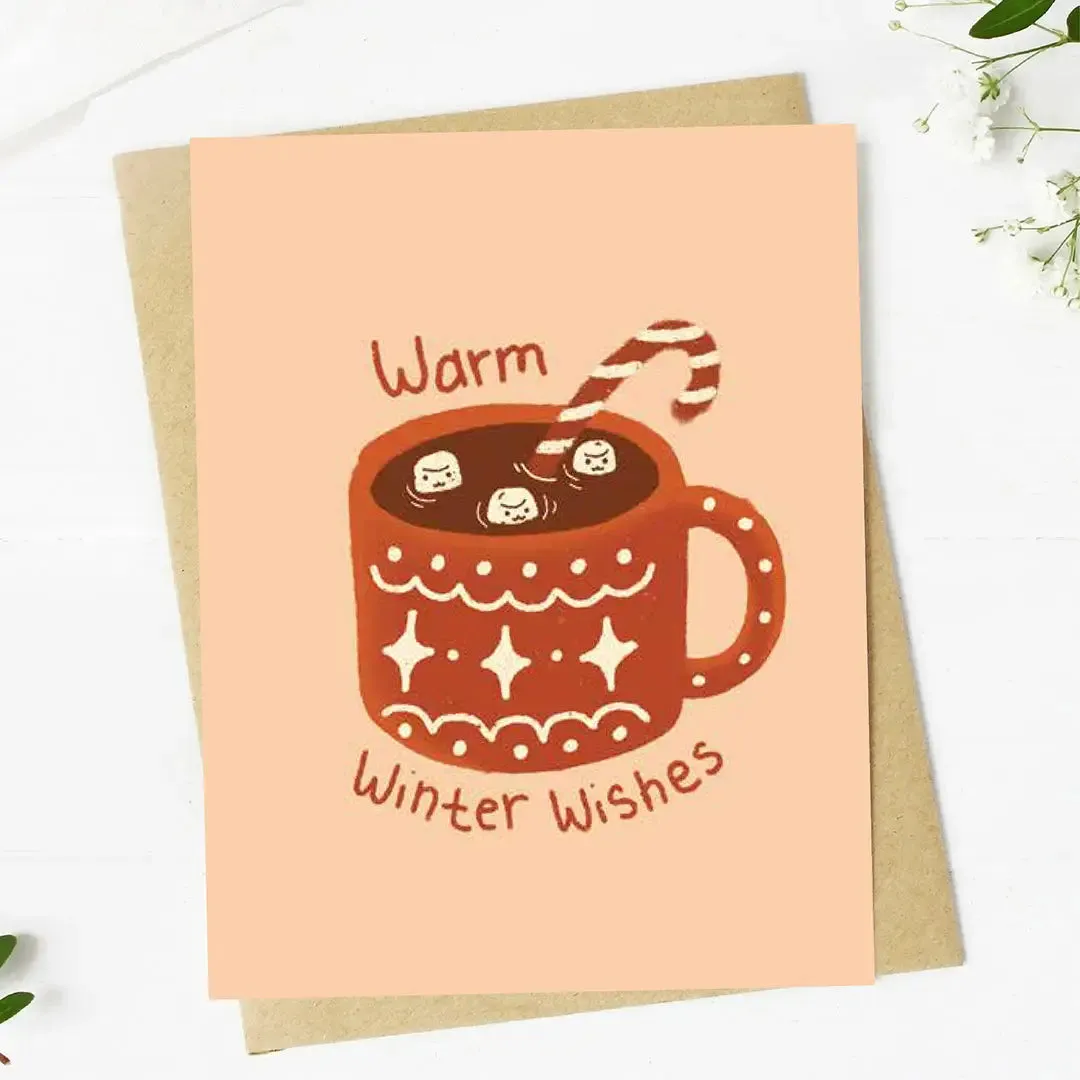 "Warm Winter Wishes" Christmas Mug Card