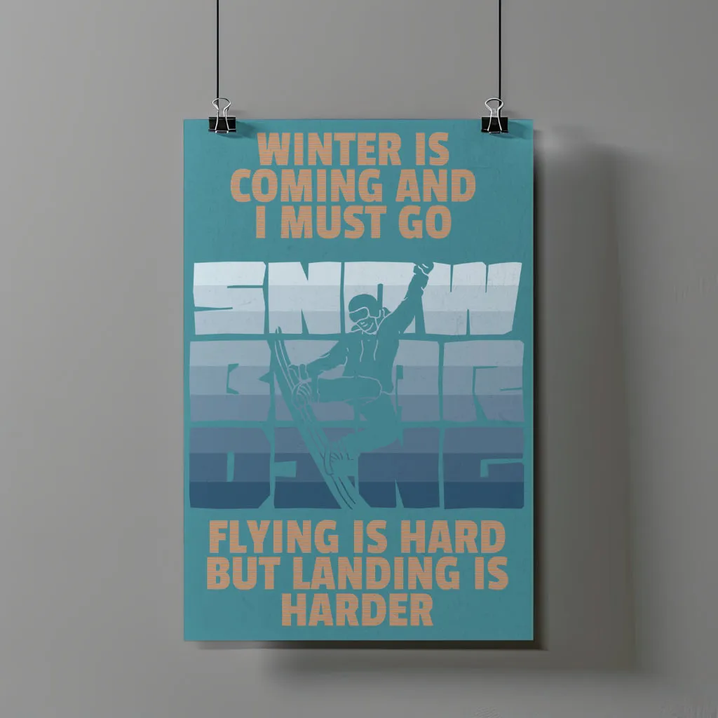 Snowboarding Wall Art Snowboarder Poster Winter Sports Decor