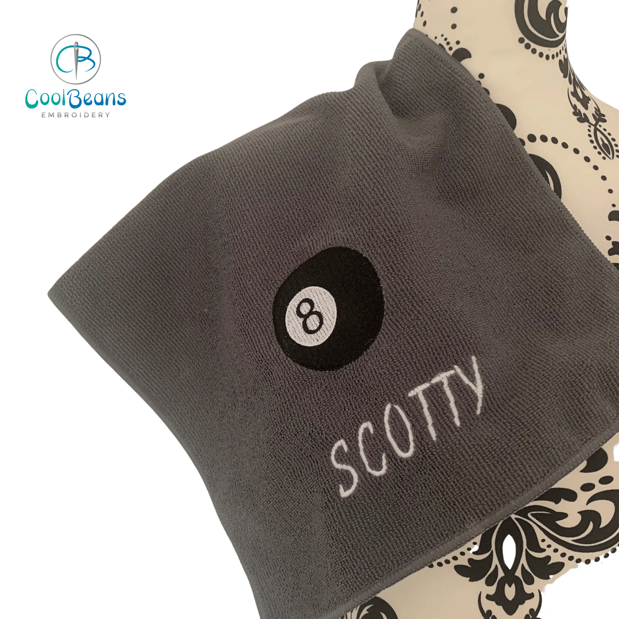 Sports - Pool 8 Ball Microfibre Towel - Personalised