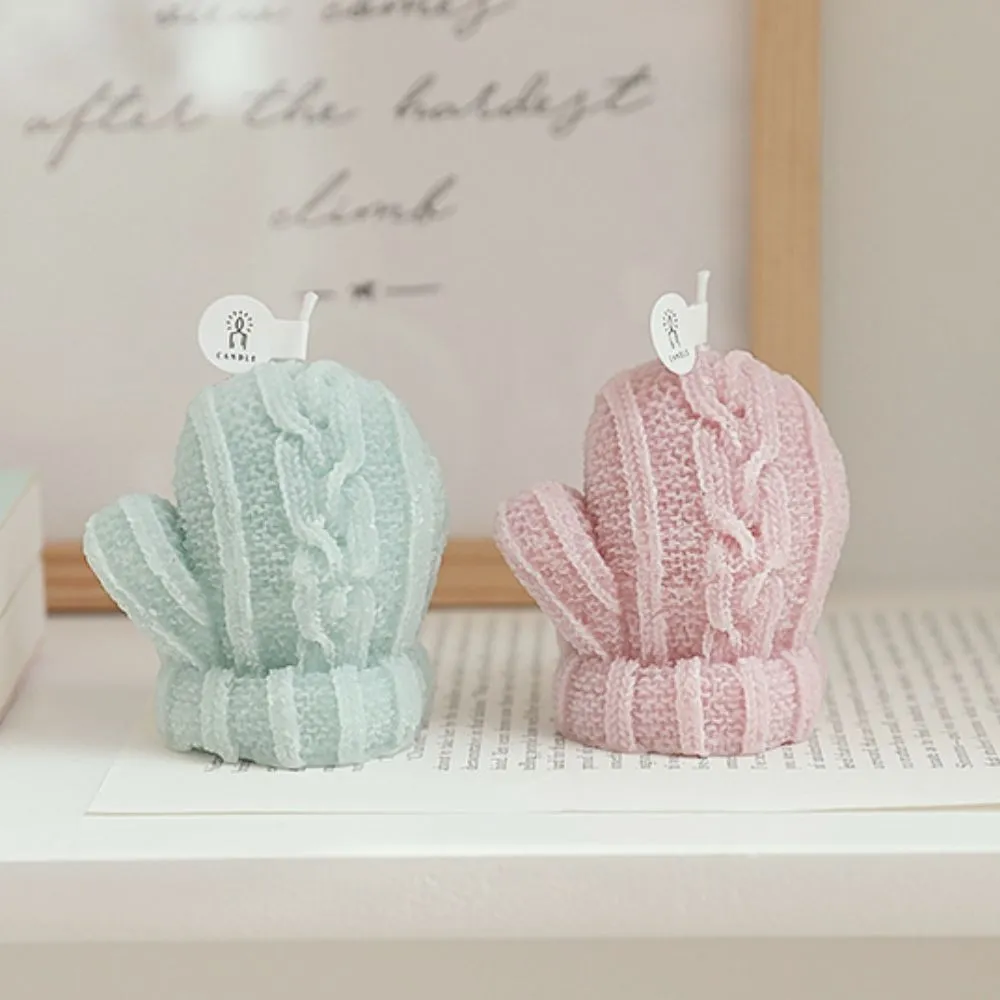 Winter Gloves Candle Decoration Set 4 Pieces